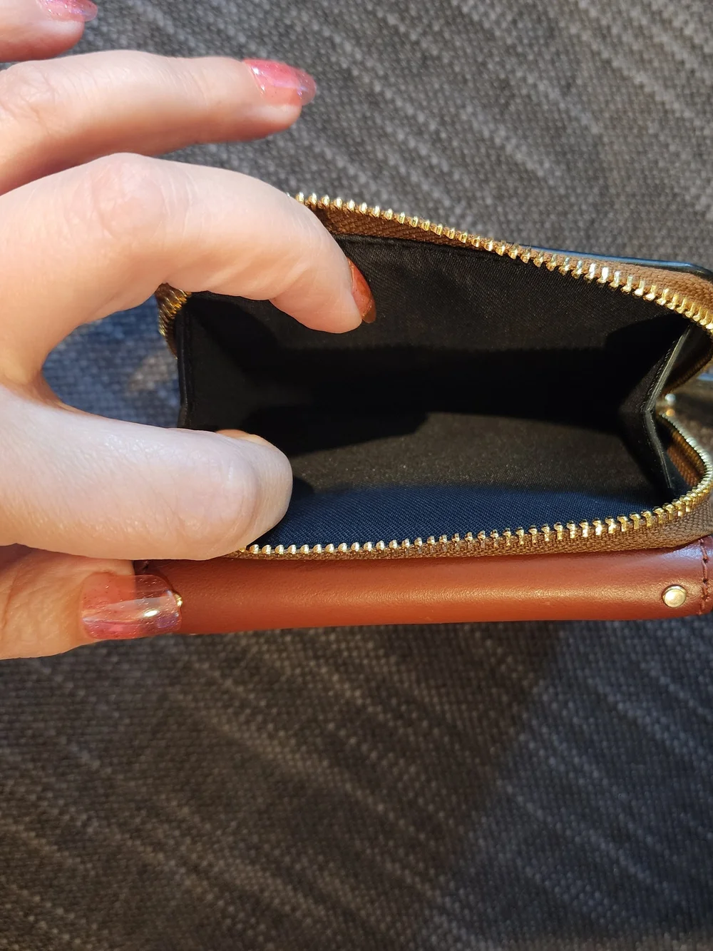 NWOT Coach Signature Canvas Wallet with Brown Leather and Gold Hardware